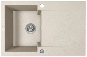 Kuchinox Chichi, 1-komorový granitový drez 740x480x194 mm, béžová, LAV-SBH_411Y