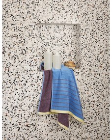 Modro-fialový bavlnený uterák Hübsch Dora, 50 x 100 cm