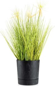 PLASTOVÝ KVETINÁČ AZALEA SADA 2KS 22,5X23,5 CM+17,5X18,5 CM IMITÁCIA BETÓNU ČIERNA