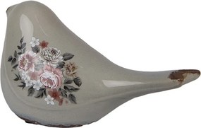 Decorative Figurine Bird 21x9x11 Cm Grey Ceramic - 21*9*11 cm