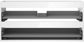 Mexen Box-A, závesná skrinka 100 cm, 2 zásuvky, biela lesklá, 91AX0-1000-470-2-00