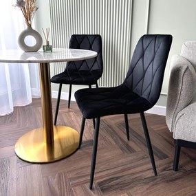 Jedálenská stolička MADISON zamatová, čierna