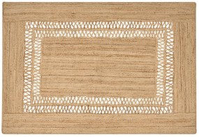 Jutový koberec 160 x 230 cm béžový YENIKOY Beliani