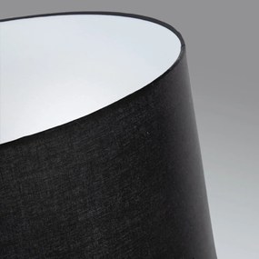 Čierna stojacia lampa s textilným tienidlom (výška 157 cm) Ikia - Kave Home