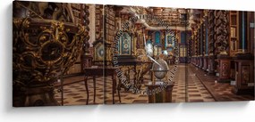 Obraz - Pražské Klementinum (s hodinami) (90x30 cm)