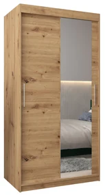 Šatníková skriňa 100 cm Toki 2 (Dub artisan + Dub artisan). Vlastná spoľahlivá doprava až k Vám domov. 1064967