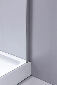 BPS-koupelny Päťuholníkový sprchový kút KZ91B 90x90 chróm/transparent + vanička SXL07B WH biela