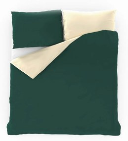 Kvalitex Saténové obliečky Luxury Collection tm. zelená/smotanová, 140 x 200 cm, 70 x 90 cm
