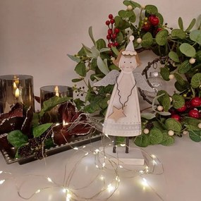 DECOLED Dekorácia, anjel, 11,5 x 4 x 23 cm