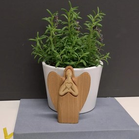 AMADEA Drevený anjel, masívne drevo, výška 10 cm