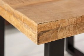 Nemecko -  Dizajnový konferenčný stolík IRON CRAFT 60 cm mango, prírodný