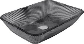 Mexen Tiva sklenené umývadlo na dosku 46 x 33 cm, čierne - 24184670