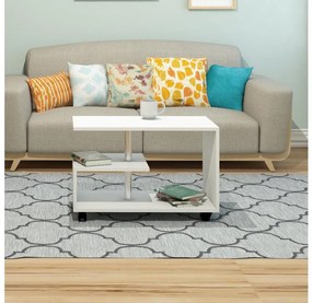 Konferenčný stolík KARANFIL 52,5x80 cm biela