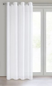 Dekorstudio Tylová záclona ESIM na dekoračných krúžkoch 140x250 cm – biela