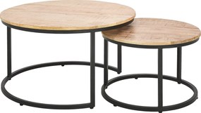 XXXLutz SADA KONFERENČNÝCH STOLÍKOV, prírodná farba, drevo, 60/80/60/80/42/45 cm Carryhome - Stolíky do obývačky - 001630024801