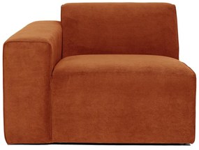 Oranžový menčestrový modul pohovky (ľavý roh) Sting - Scandic