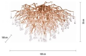 Paul Neuhaus 8092-11 - Prisadený luster ICICLE 14xG9/40W/230V pr. 100 cm mosadz