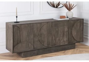 Komoda 46801 170cm Art Deco Drevo Mango Šedá  - Komfort-nábytok