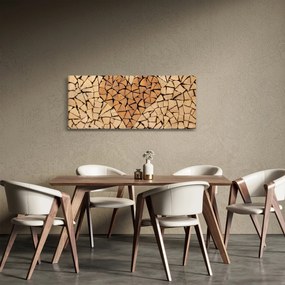 Obraz - Srdce z dreva (120x50 cm)