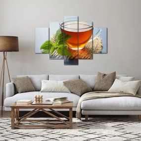 Obraz šálky s čajom (150x105 cm)
