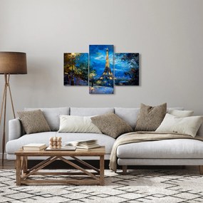 Obraz - Olejomaľba Eiffelovej veže (90x60 cm)