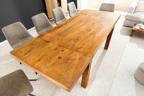Rozkladací jedálenský stôl 120‑200 cm akáciové medové prírodné drevo