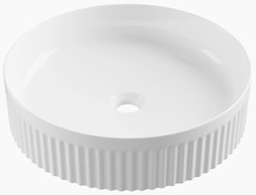 Gamma Frezja, okrúhle umývadlo na dosku 425x425x105 mm, biela lesklá, GMA-UC-FREZJAOK