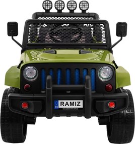 Ramiz Terénne auto Raptor Drifter Zelená + Diaľkové ovládanie + Pohon 4x4 + Úložný priestor + Pomalý štart + MP3 LED