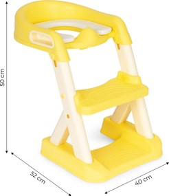 Detský WC nástavec so schodíkmi a mäkkým sedadlom – protišmykový, nastaviteľný ECOTOYS