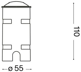 Ideal Lux - LED Nájazdové svietidlo ROCKET LED/2W/24V CRI 90 IP68 matný chróm