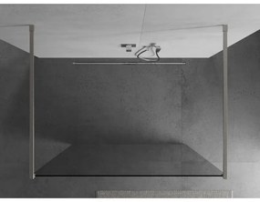Mexen Kioto, sprchová zástena Walk-In 105 x 200 cm, 8mm číre sklo, brúsená oceľ profil,  800-105-002-97-00