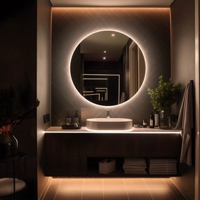 LED zrkadlo okrúhle Romantico ⌀60cm teplá biela