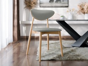 Čalúnená jedálenská stolička KT65/C, Dostupné poťahy: Magic Velvet 2216, Farby: czarny