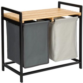 Bambusový kôš na bielizeň Hanoi šedo-hnedý