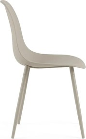Jedálenská stolička OSAKA plastová, šedohnedá