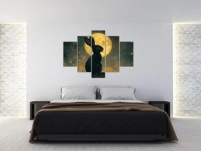Obraz - Zajac s mesiacom (150x105 cm)