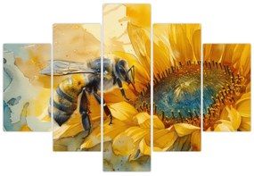 Obraz - Včielka, akvarel (150x105 cm)