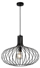 Lucide 78374/50/30 - Závesné svietidlo MANUELA 1xE27/60W/230V čierne 50 cm