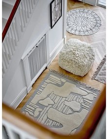 Krémový vlnený taburet Lomba – Bloomingville