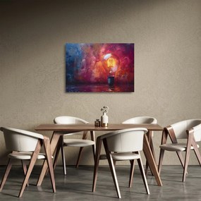 Sklenený obraz - Nápad (70x50 cm)