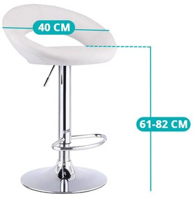 Barové stoličky, 2 ks, viac farieb- Biele