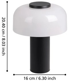 Eglo 900984 - LED Stmievateľná vonkajšia lampa PONENTE 2,25W/5V IP44 čierna/biela