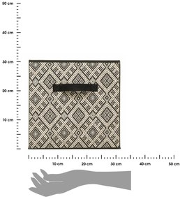 Úložný box Ethnique, 31x31x31 cm, čierna