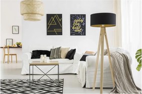 Čierna stojacia lampa Ragaba