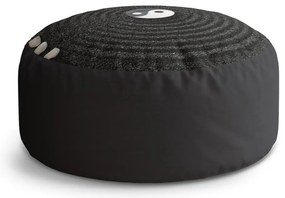 Taburet Circle jin a jang, čierna