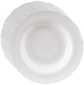 Orion Sada porcelánových hlbokých tanierov Mona sokrajom 6 ks, 23 cm