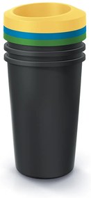 Súprava odpadkových košov COMPACTO II 3x45 L čierna