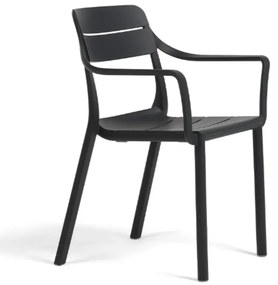 CASSIA ARMCHAIR záhradná stolička s podrúčkami antracite