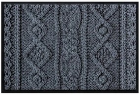 Pletený vzor- premium rohožka- sivá (Vyberte veľkosť: 75*50 cm)