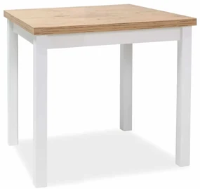 Jedálenský stôl Adam 90 x 65 cm, dub lancelot / biela